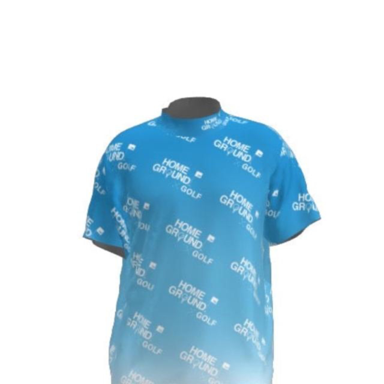 HOME GROUND STORE× Golf 2024 ハイネック半袖Tシャツ・サックスグラデーション / hgs G001