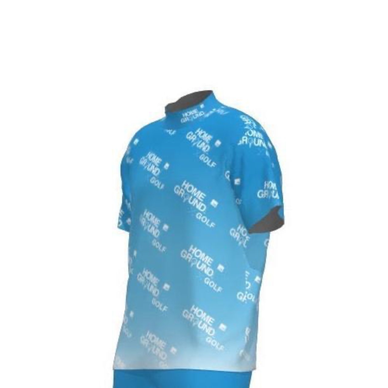HOME GROUND STORE× Golf 2024 ハイネック半袖Tシャツ・サックスグラデーション / hgs G001
