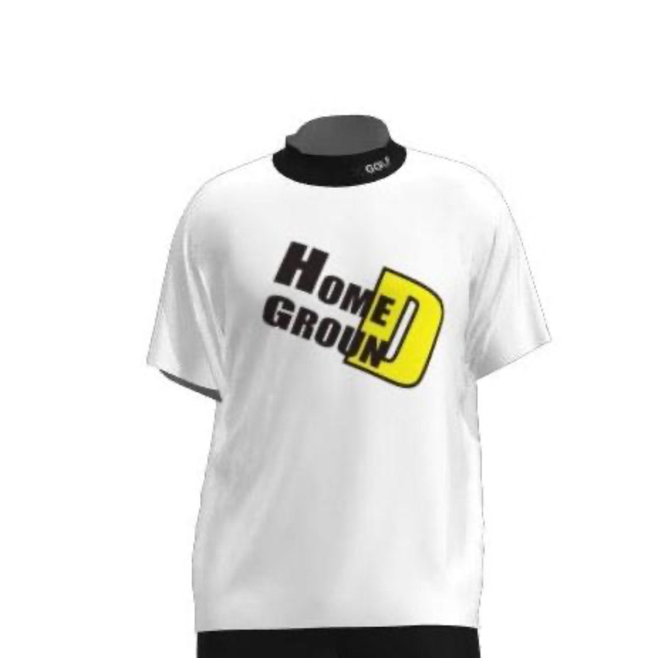 HOME GROUND STORE× Golf 2024 ハイネック半袖Tシャツ・イエロー/hgs G003