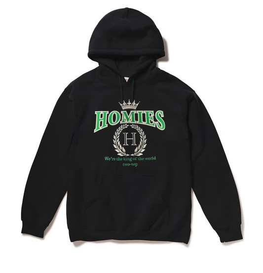 crown hoodie green white (black)/CROWN HOODIE GN WT BK